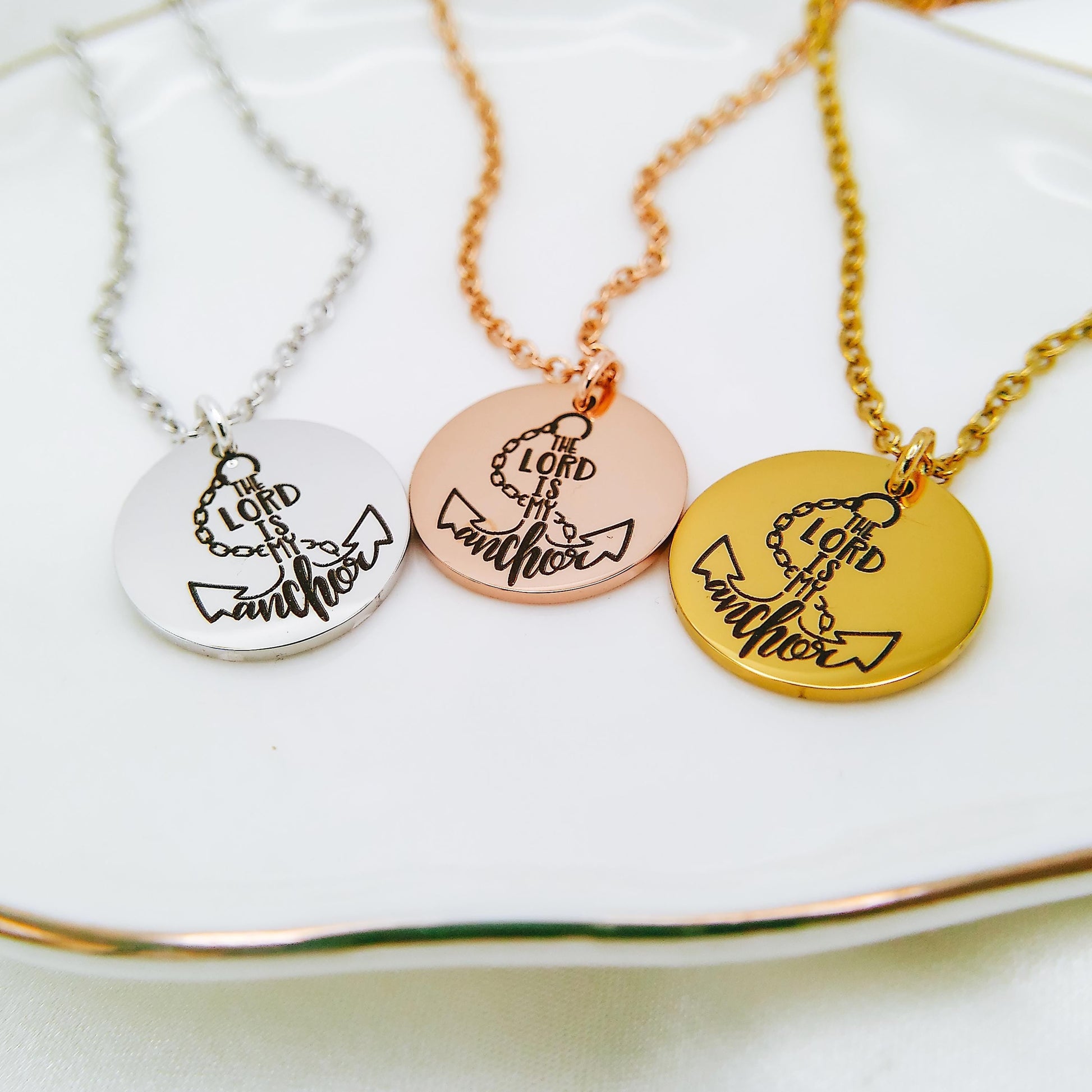 THE LORD IS MY ANCHOR NECKLACE - Avy + Tay