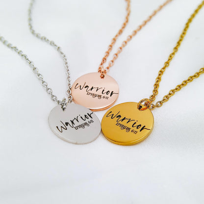 WARRIOR EPHESIANS 6:11 NECKLACE - Avy + Tay