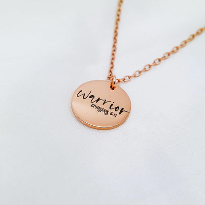 WARRIOR EPHESIANS 6:11 NECKLACE - Avy + Tay
