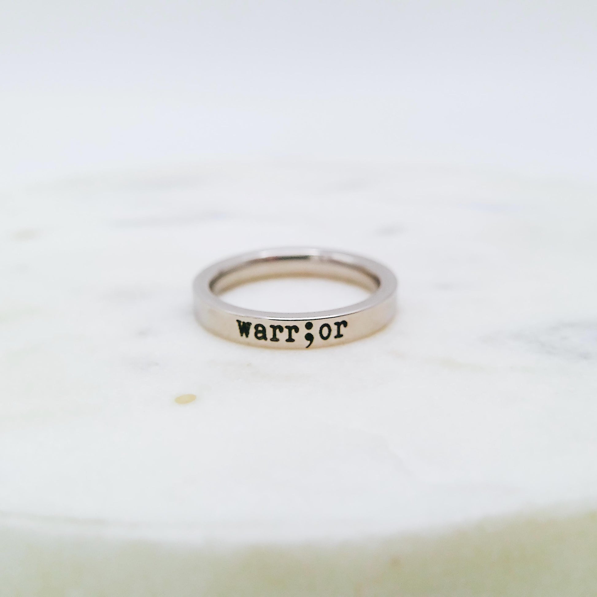 WARRIOR SEMICOLON RING - Avy + Tay