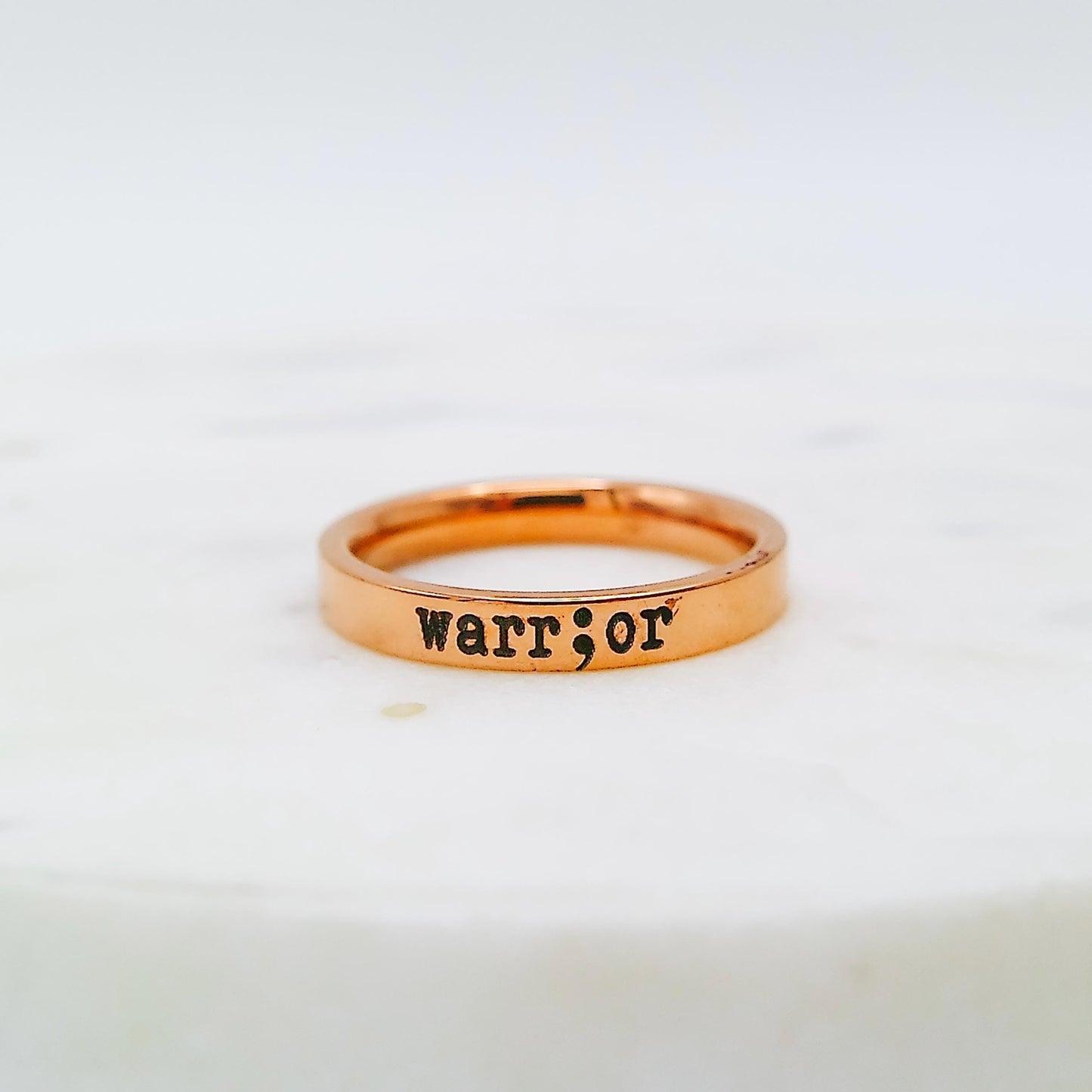 WARRIOR SEMICOLON RING - Avy + Tay