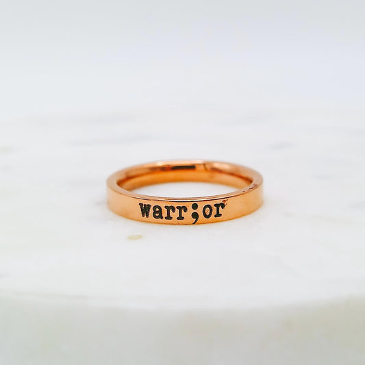 WARRIOR SEMICOLON RING - Avy + Tay