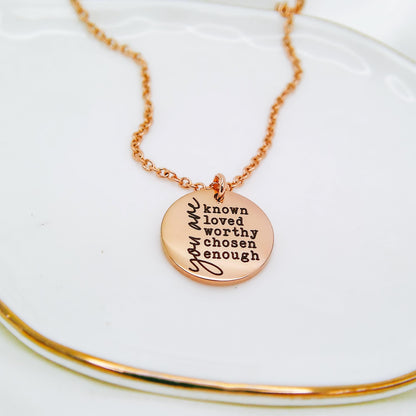 YOU ARE KNOWN NECKLACE - Avy + Tay