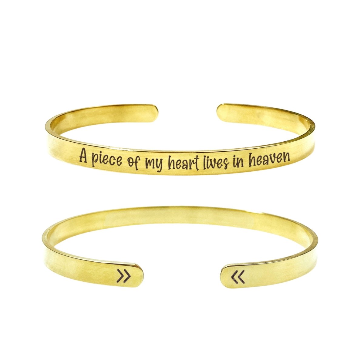 A PIECE OF MY HEART LIVES IN HEAVEN CUFF - Avy + Tay