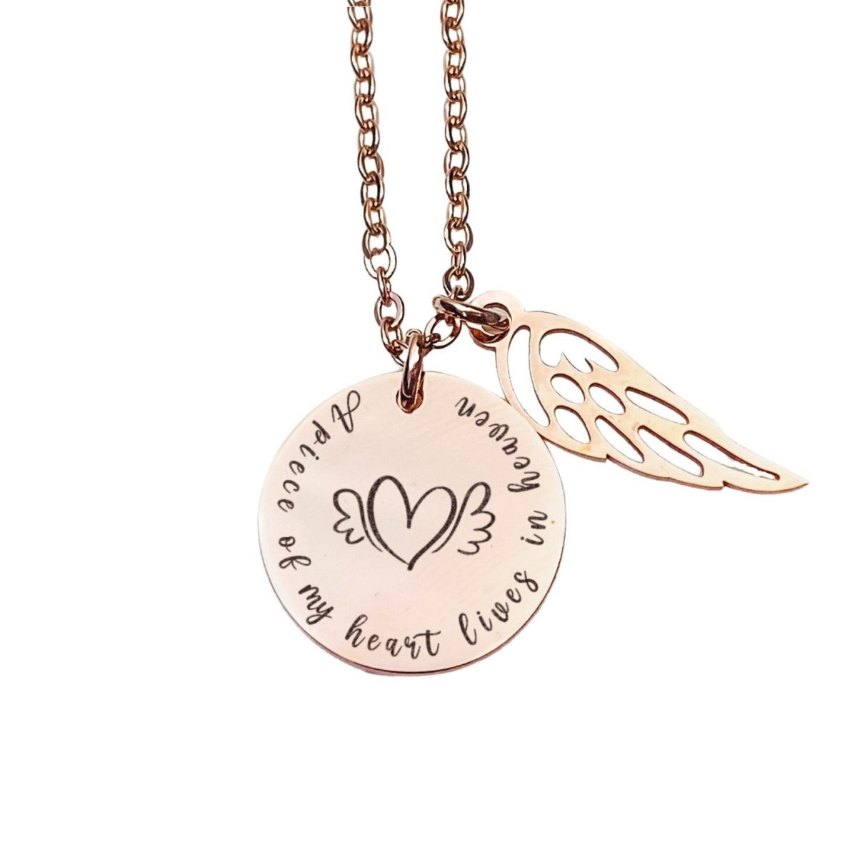 A PIECE OF MY HEART LIVES IN HEAVEN NECKLACE - Avy + Tay