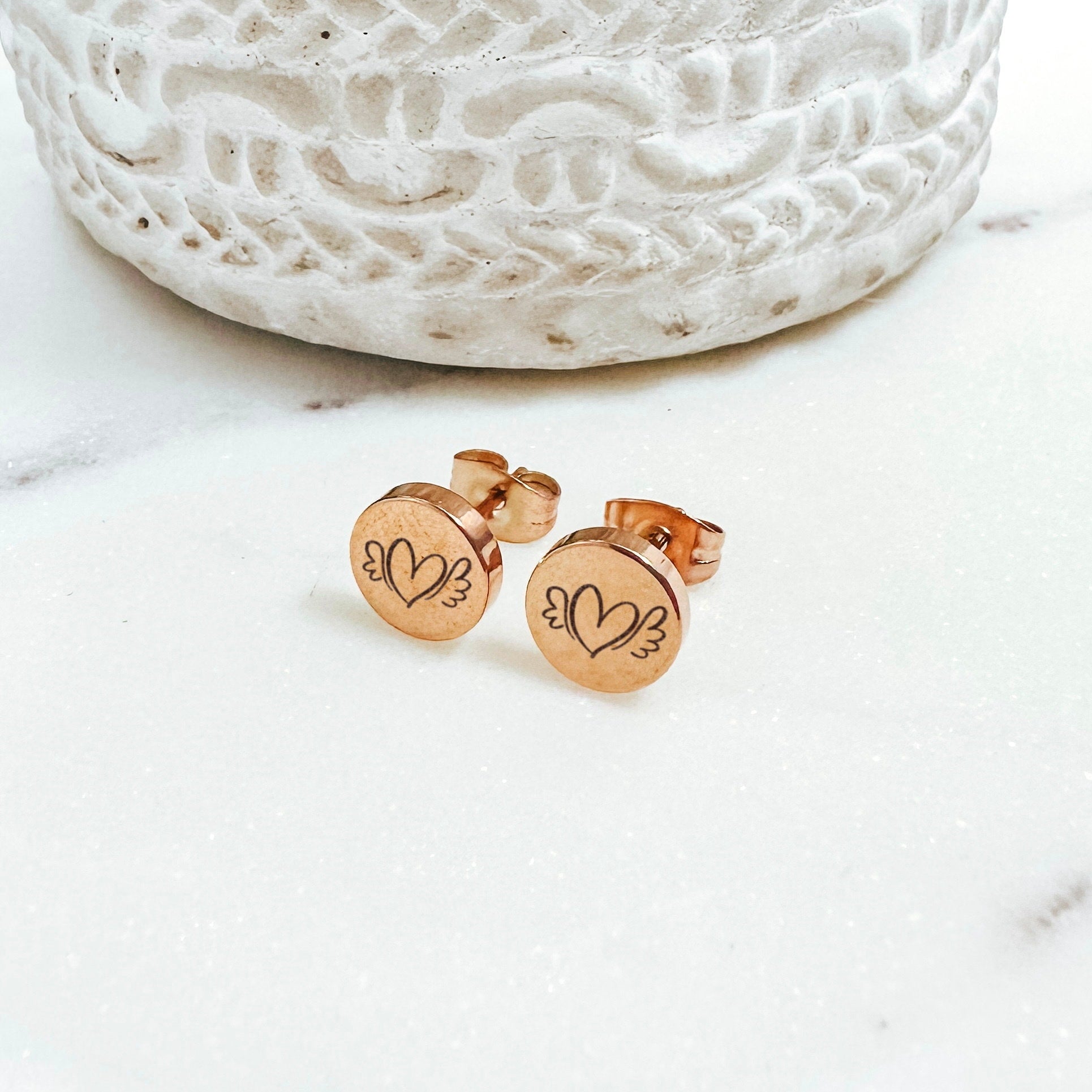 ANGEL WINGS EARRING STUDS - Avy + Tay