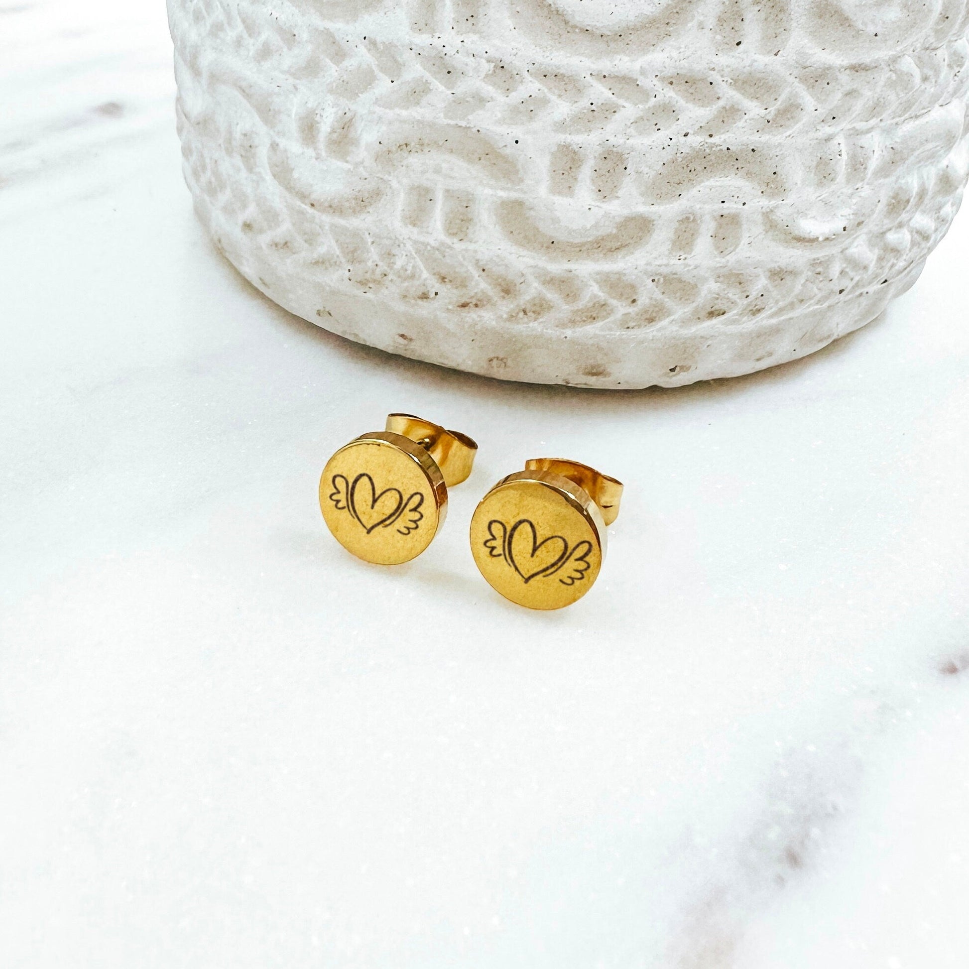 ANGEL WINGS EARRING STUDS - Avy + Tay