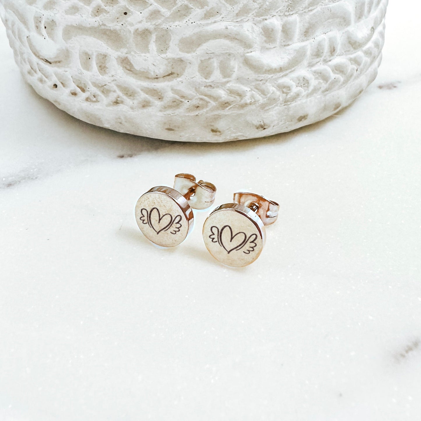 ANGEL WINGS EARRING STUDS - Avy + Tay