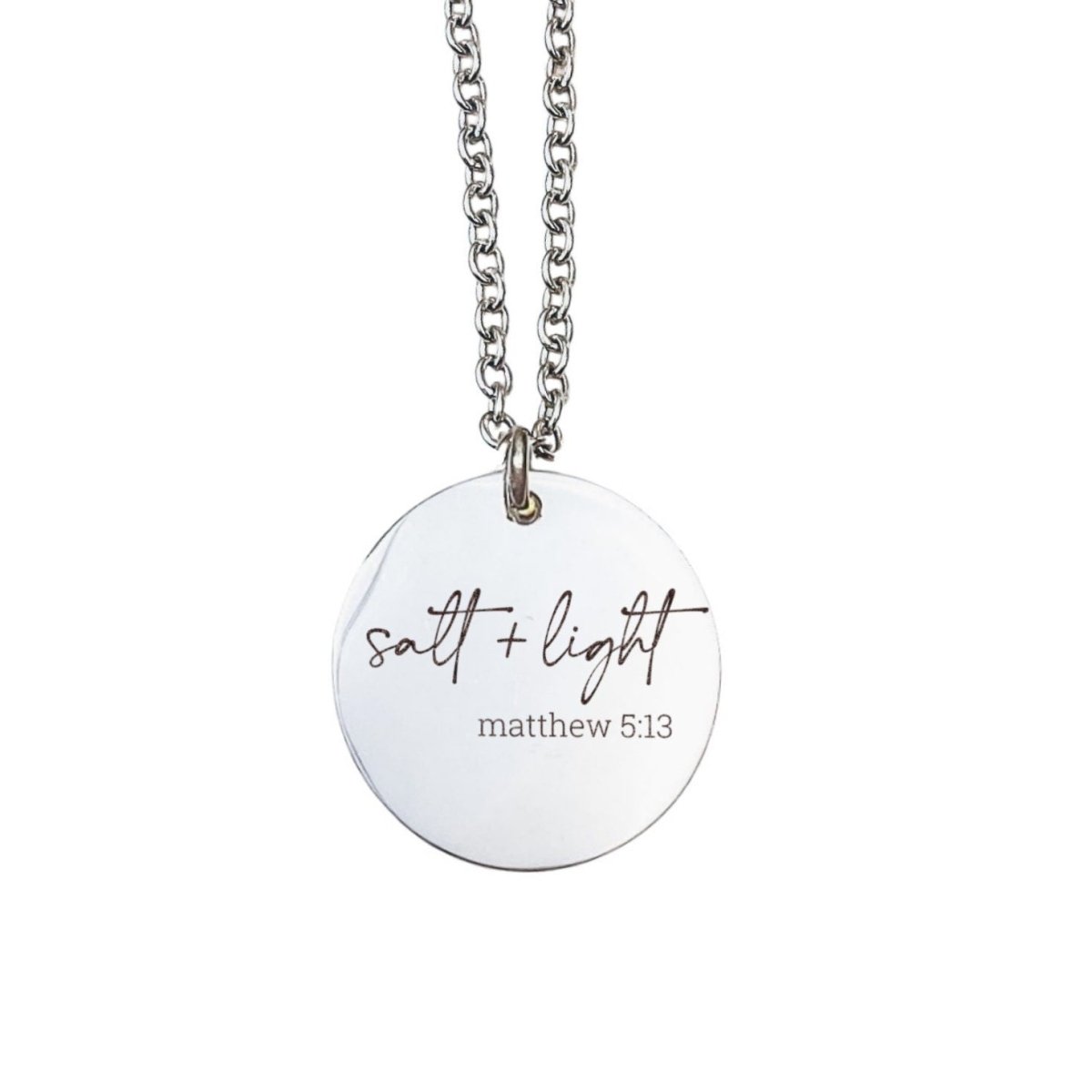 Avy + Tay - Salt + Light Matthew 5:13 Necklace - 14k Gold Plated Stainless Steel - Faith Necklace - Handmade Jewelry - Made in USA - Avy + Tay