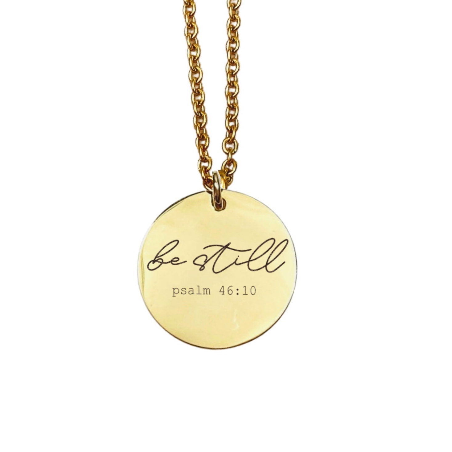 BE STILL PSALM 46:10 NECKLACE - Avy + Tay