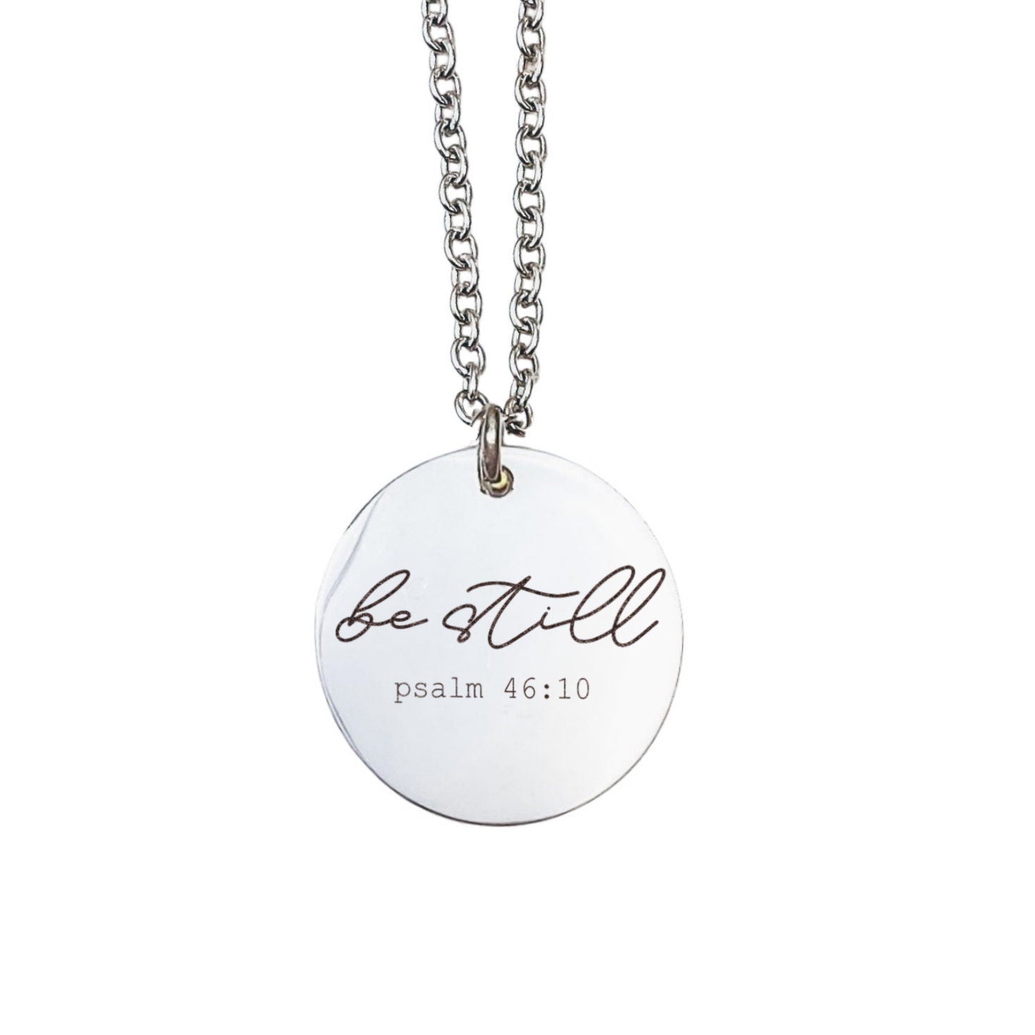 BE STILL PSALM 46:10 NECKLACE - Avy + Tay