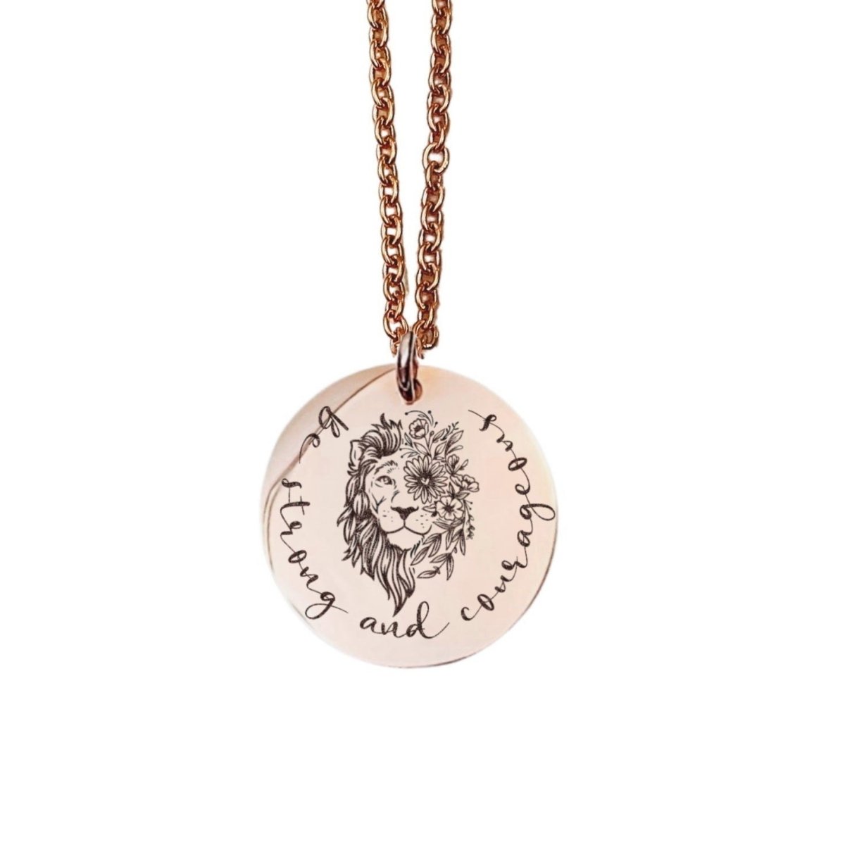 BE STRONG AND COURAGEOUS NECKLACE - Avy + Tay