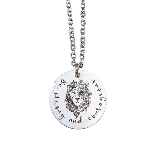 BE STRONG AND COURAGEOUS NECKLACE - Avy + Tay