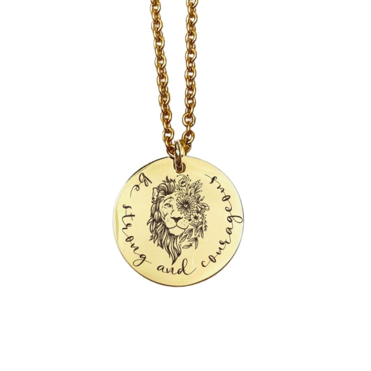 BE STRONG AND COURAGEOUS NECKLACE - Avy + Tay