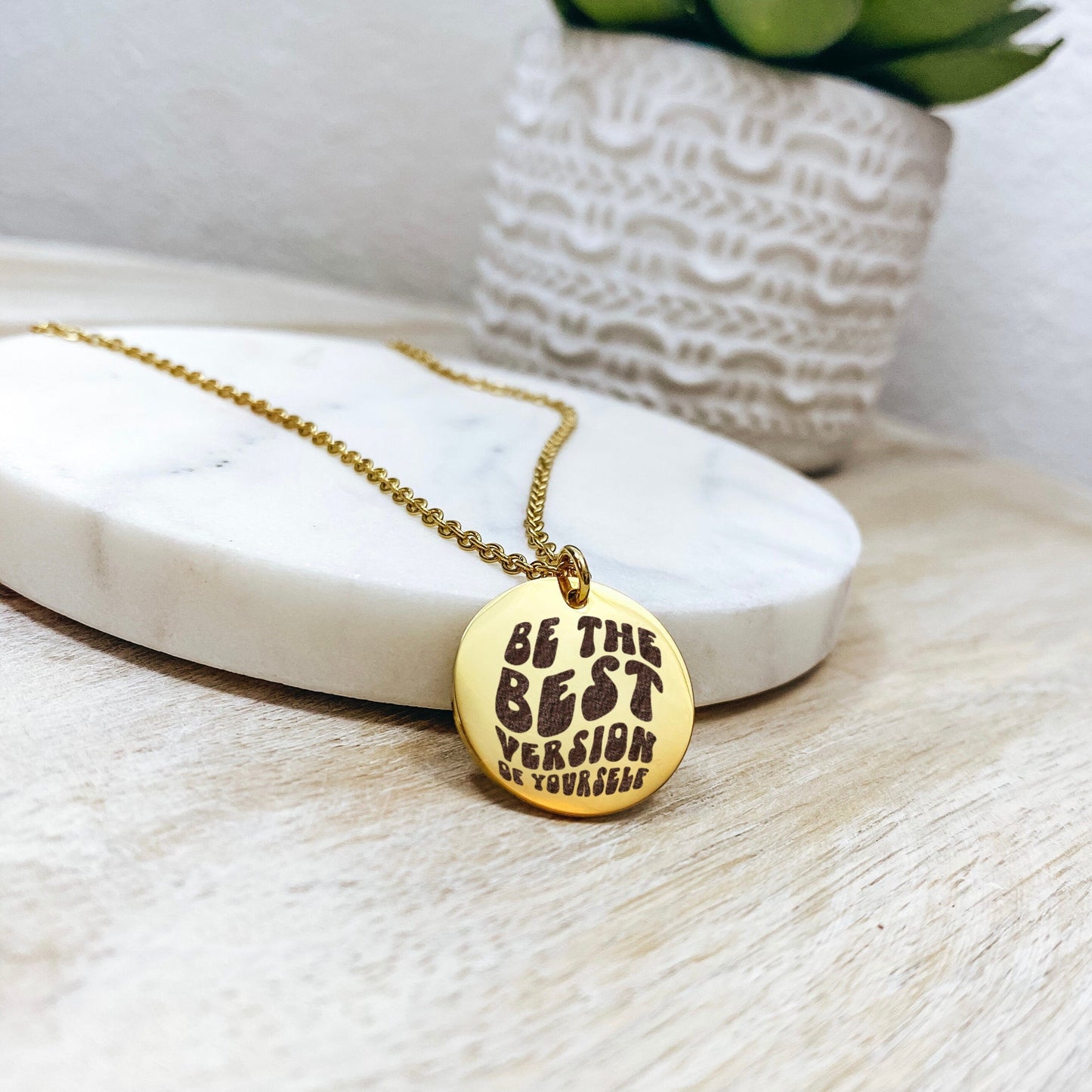 BE THE BEST VERSION OF YOURSELF NECKLACE - Avy + Tay