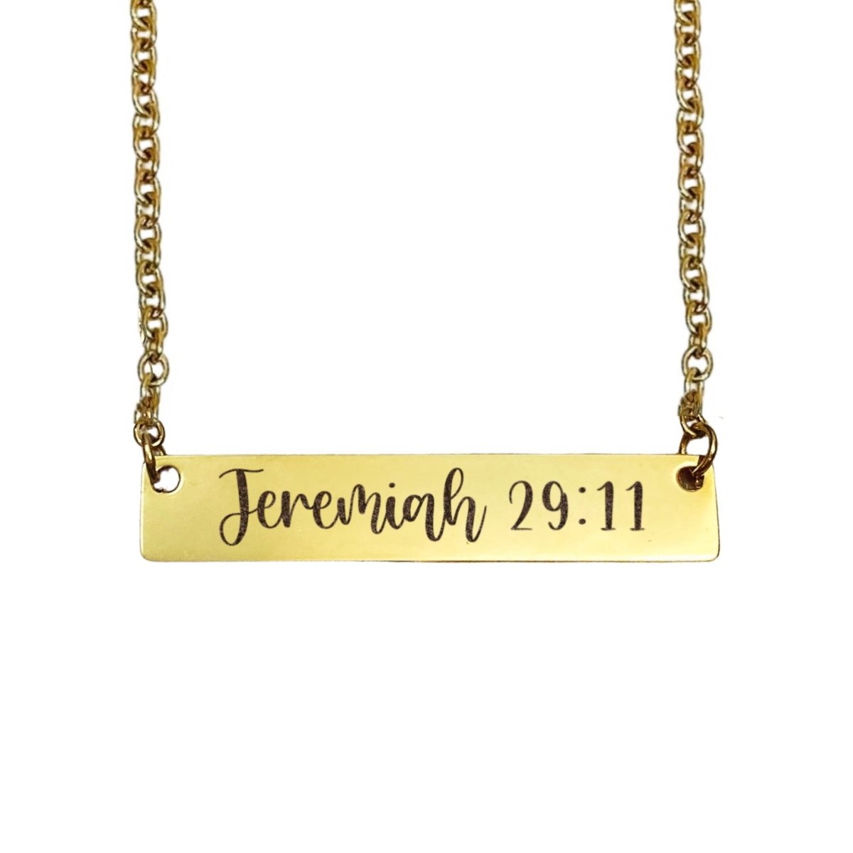 BIBLE VERSE BAR NECKLACE - Avy + Tay