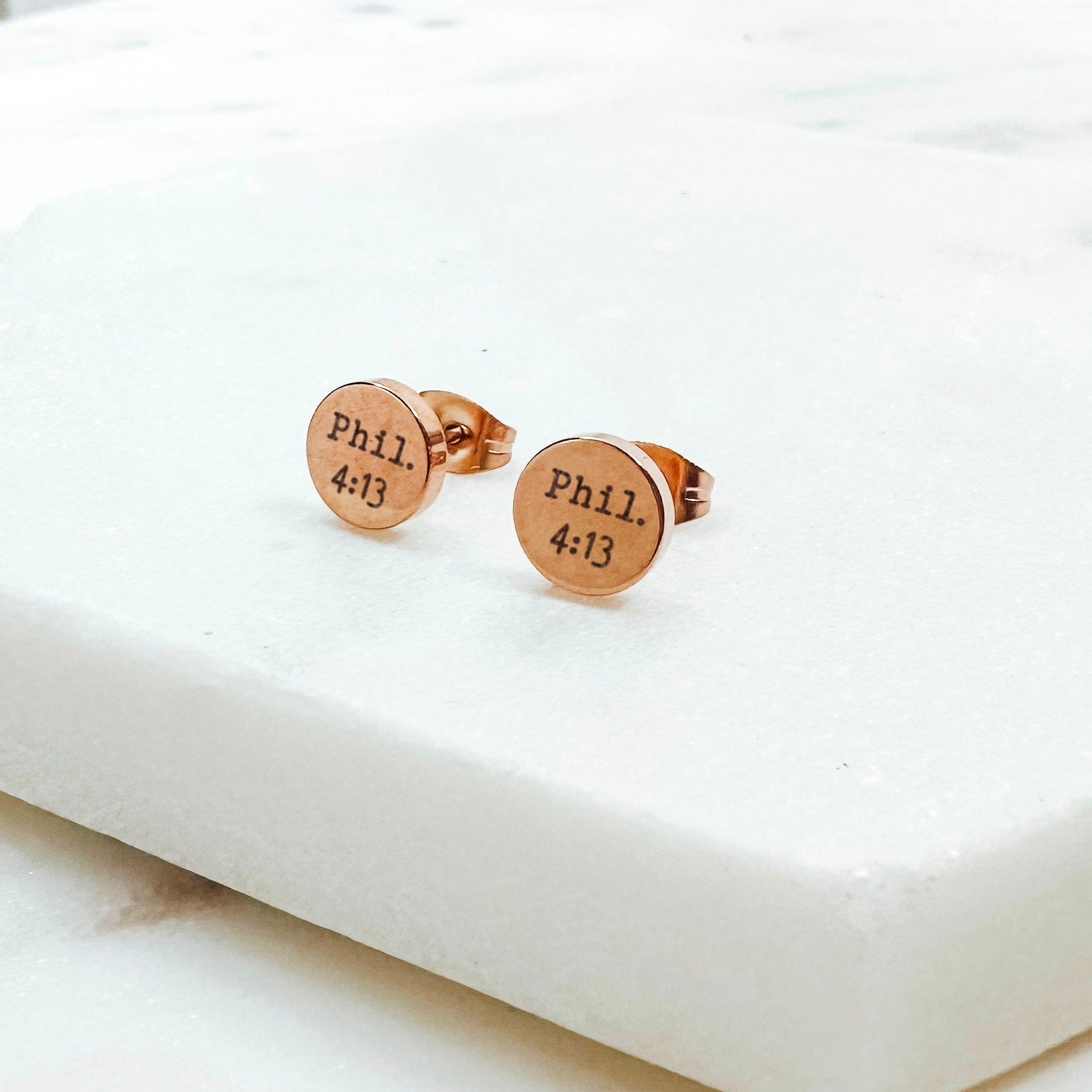 BIBLE VERSE EARRING STUDS - Avy + Tay