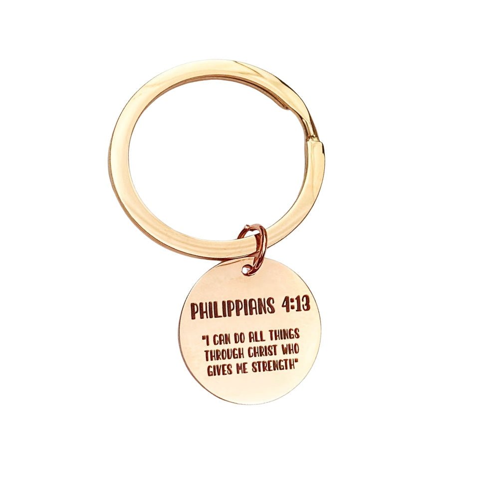 BIBLE VERSE KEYCHAIN - Avy + Tay