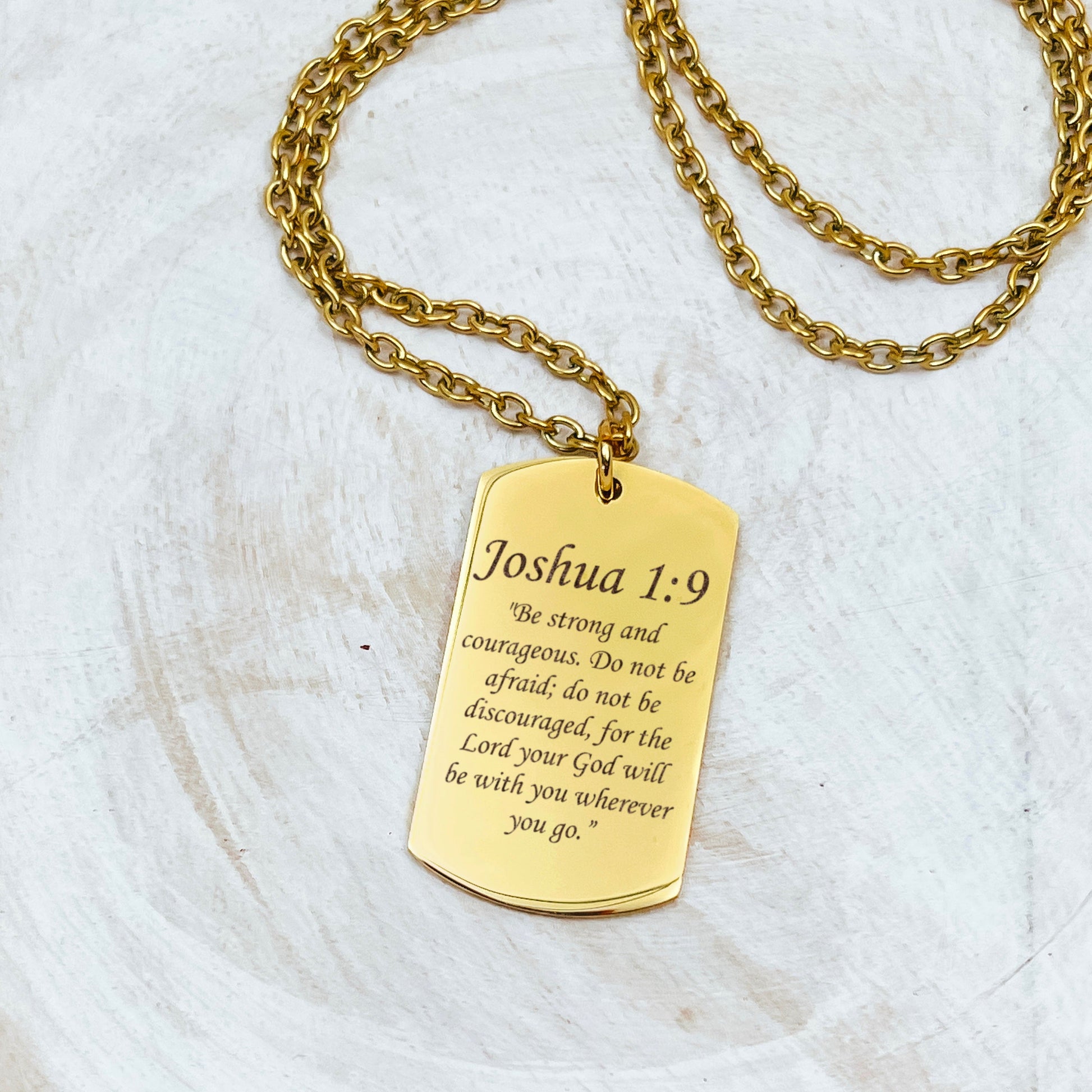 BIBLE VERSE MEN'S NECKLACE - Avy + Tay