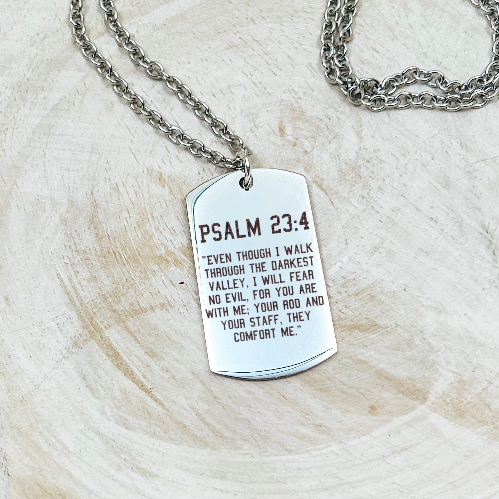 BIBLE VERSE MEN'S NECKLACE - Avy + Tay