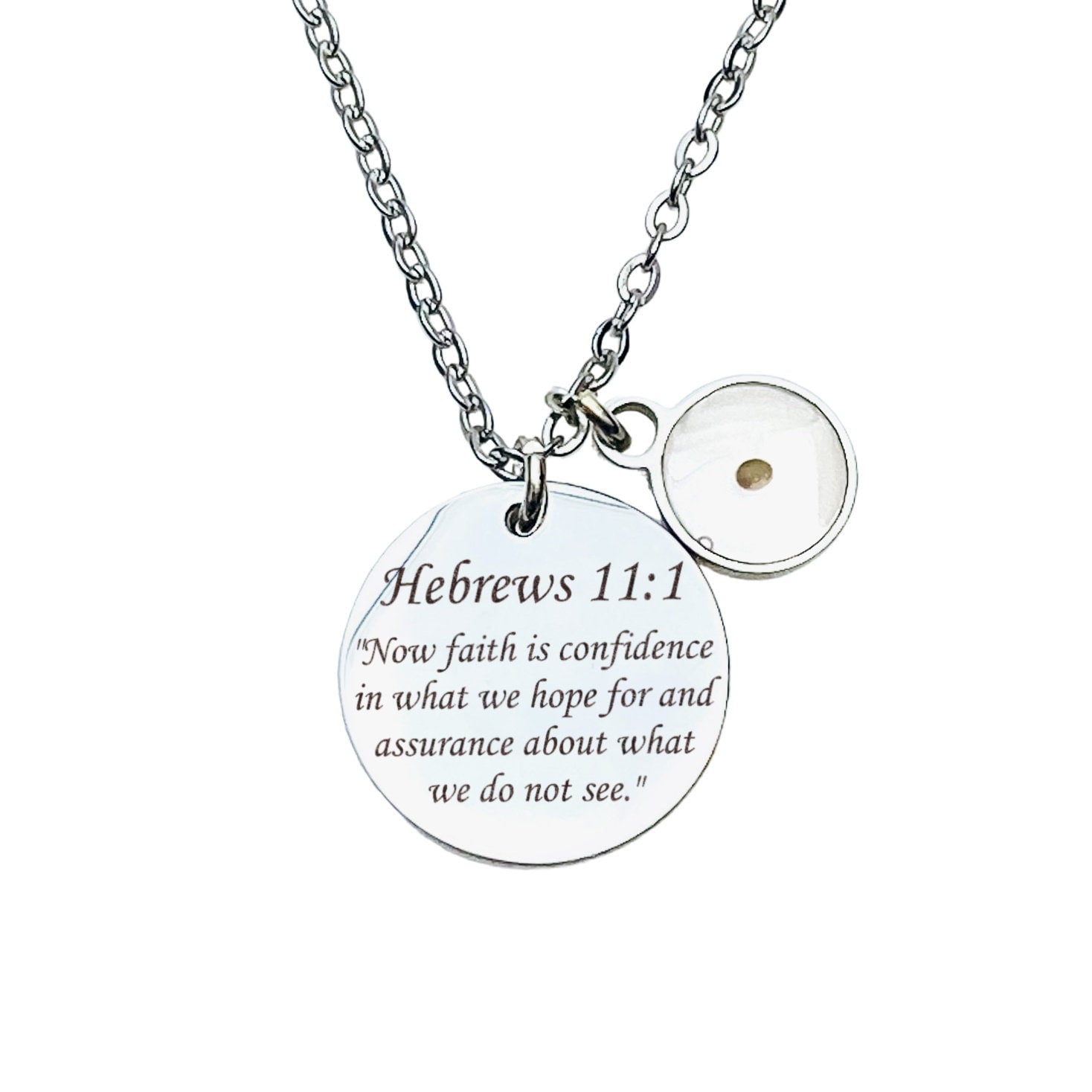 BIBLE VERSE + MUSTARD SEED NECKLACE - Avy + Tay