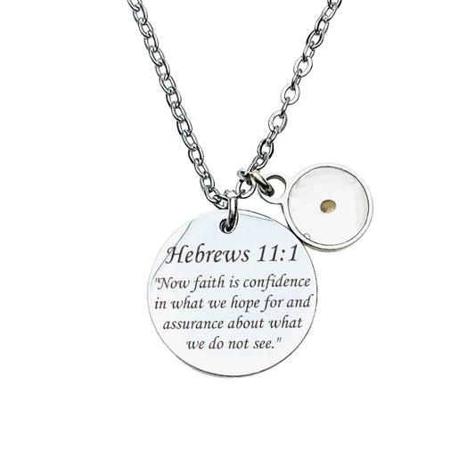 BIBLE VERSE + MUSTARD SEED NECKLACE - Avy + Tay