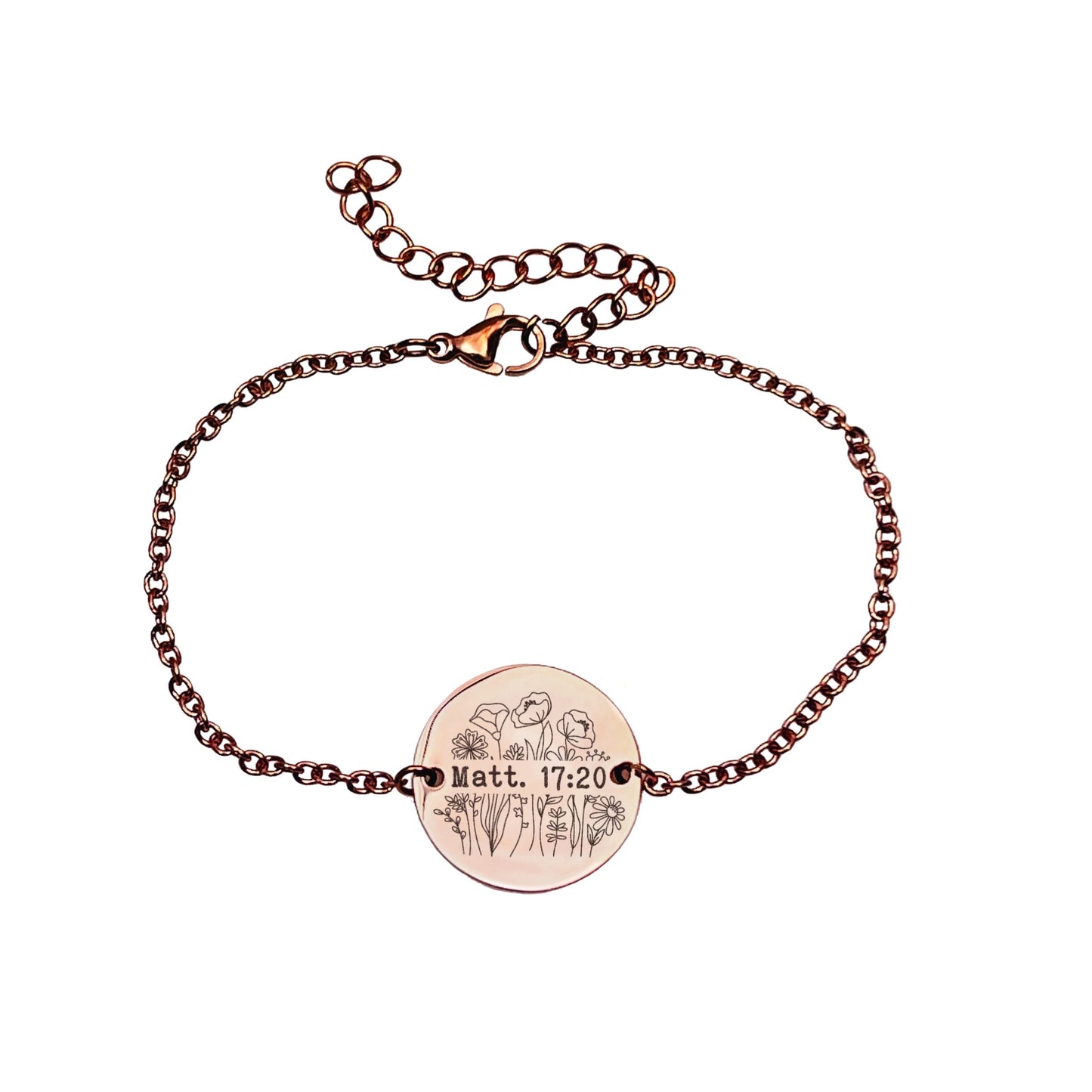 BIBLE VERSE WILDFLOWER FRAME BRACELET - Avy + Tay