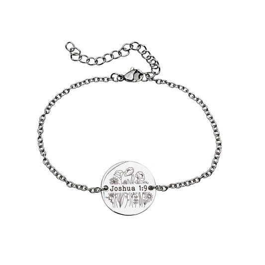 BIBLE VERSE WILDFLOWER FRAME BRACELET - Avy + Tay