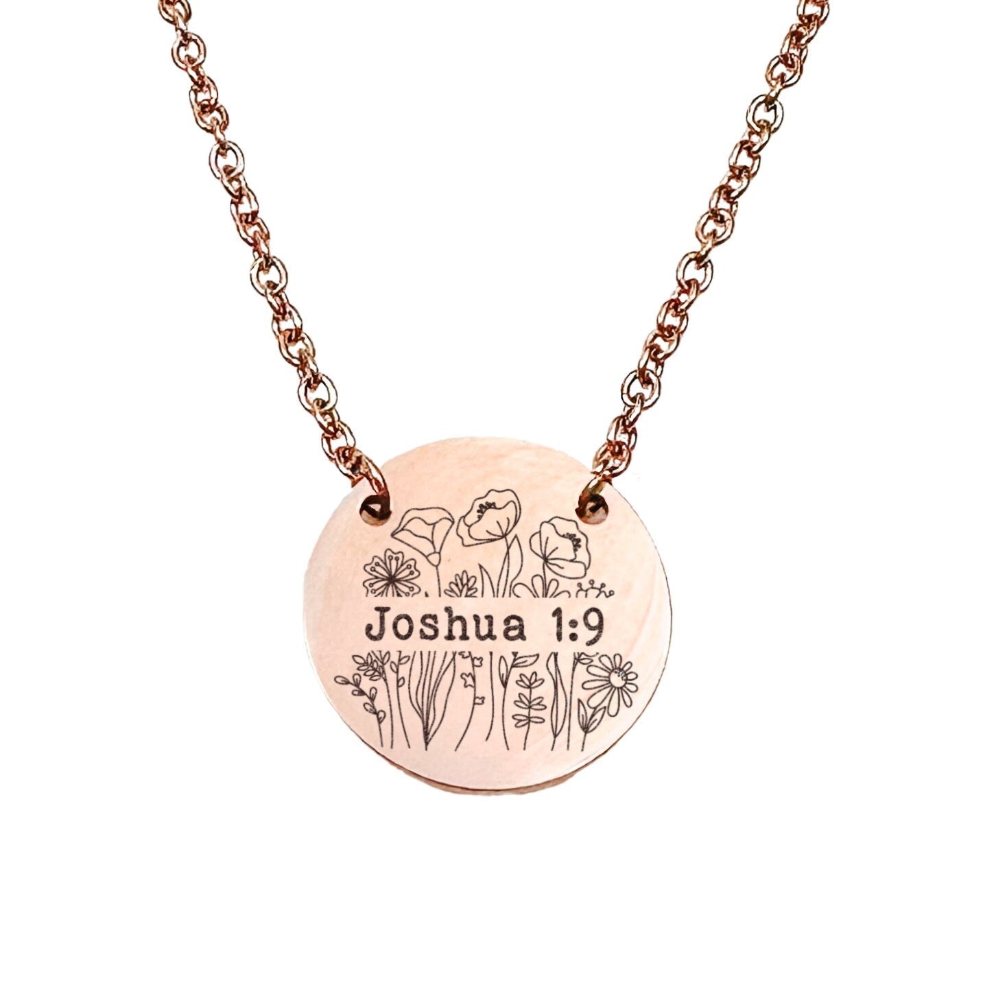 BIBLE VERSE WILDFLOWER FRAME NECKLACE - Avy + Tay