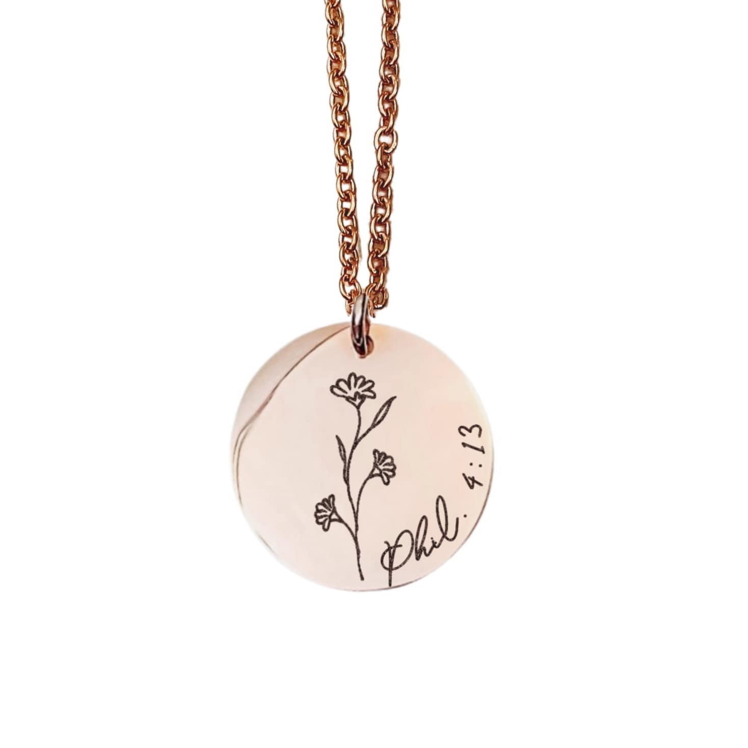 BIBLE VERSE WILDFLOWER NECKLACE - Avy + Tay