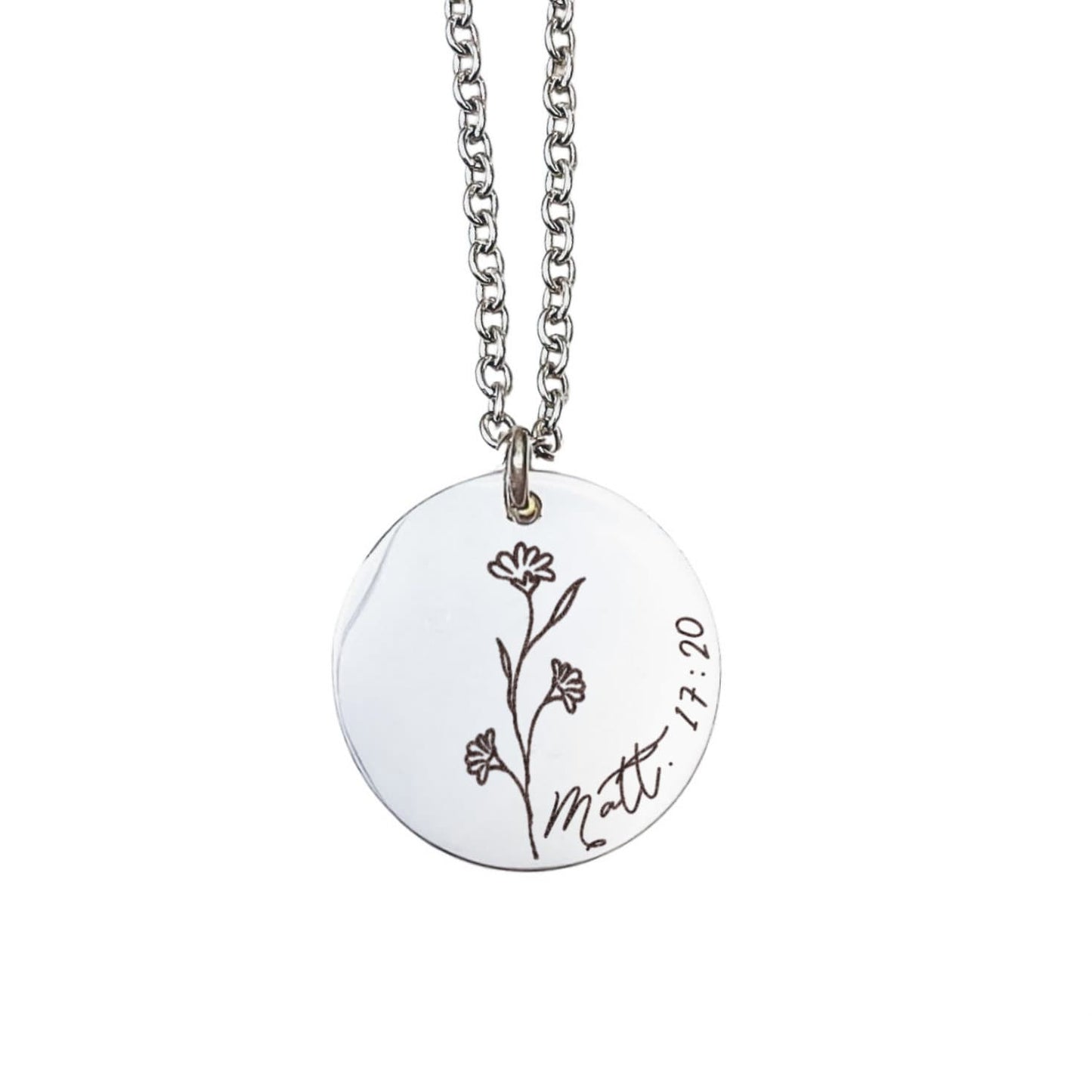 BIBLE VERSE WILDFLOWER NECKLACE - Avy + Tay