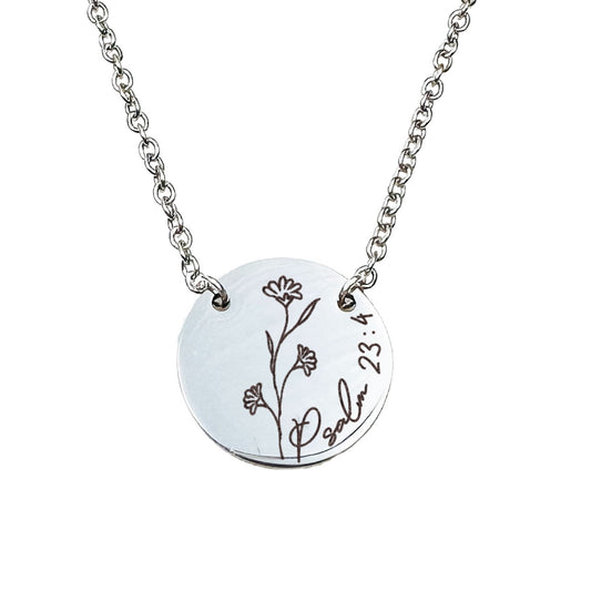 BIBLE VERSE WILDFLOWER NECKLACE - Avy + Tay