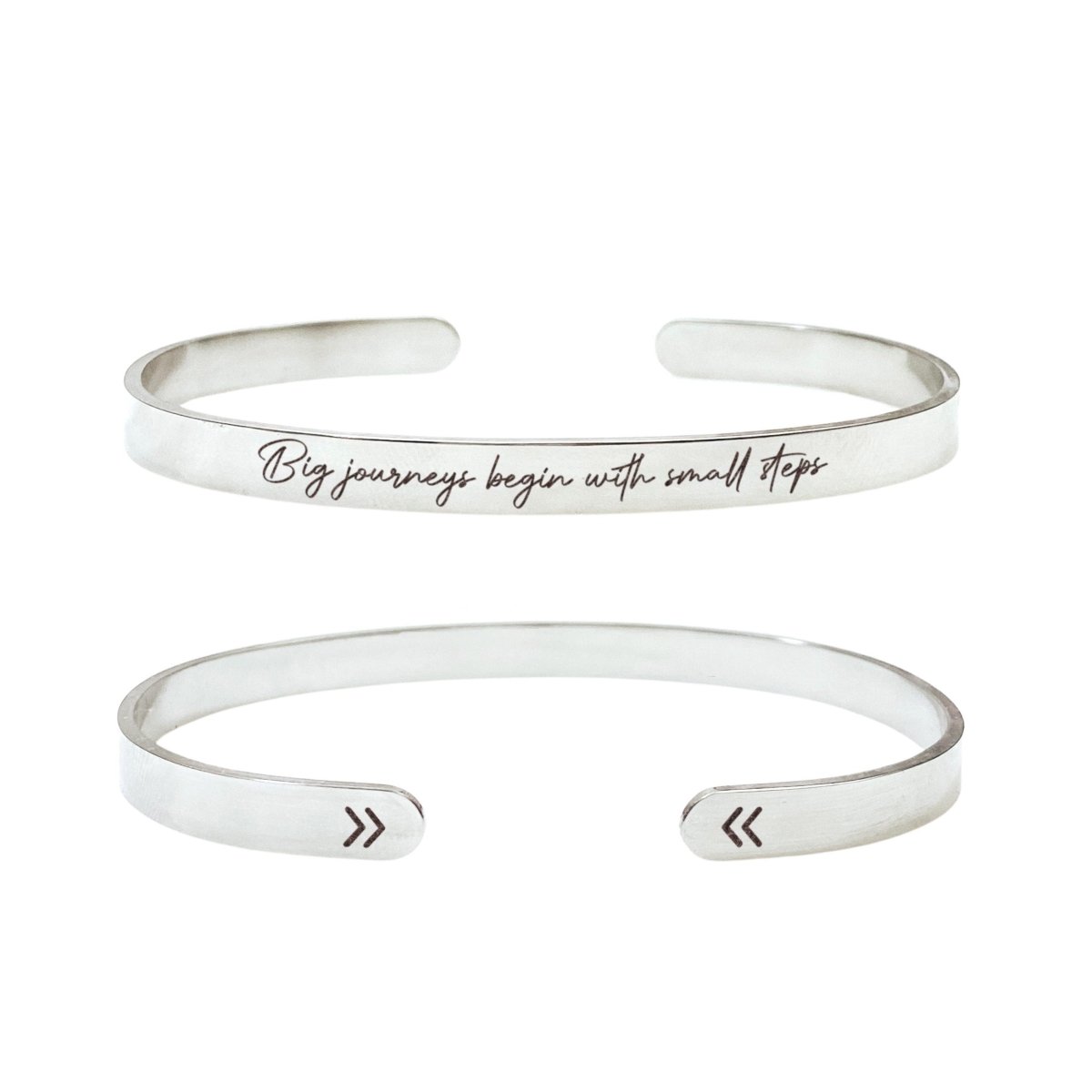 BIG JOURNEYS BEGIN WITH SMALL STEPS CUFF - Avy + Tay