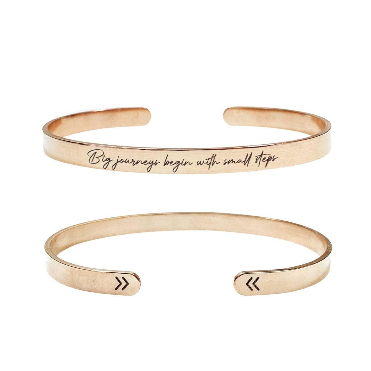 BIG JOURNEYS BEGIN WITH SMALL STEPS CUFF - Avy + Tay