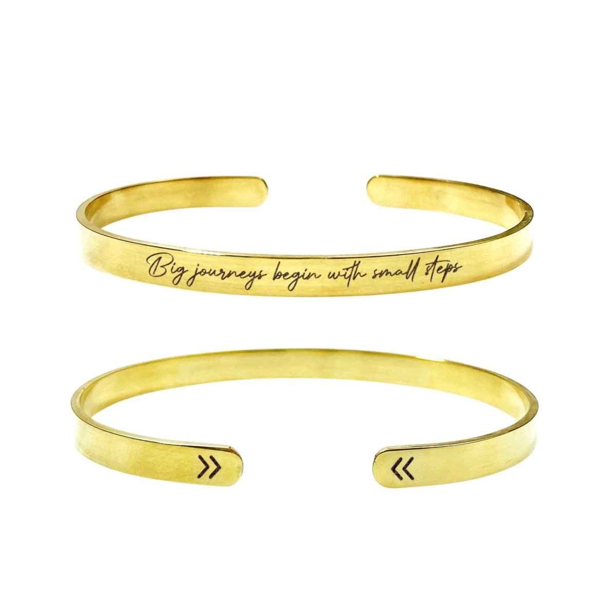 BIG JOURNEYS BEGIN WITH SMALL STEPS CUFF - Avy + Tay