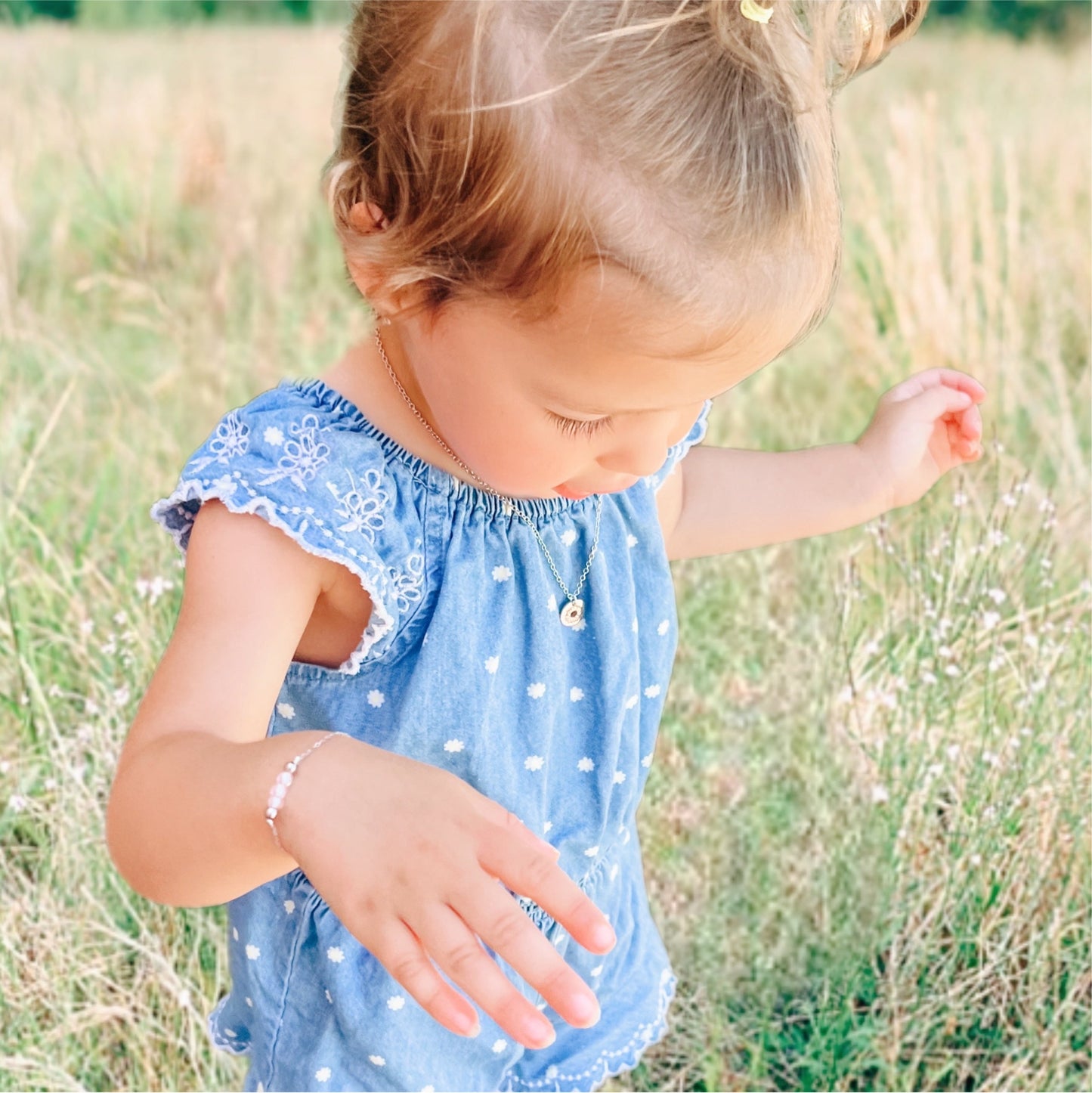 BIRTH FLOWER BUD MOMMY + ME NECKLACE SET - Avy + Tay