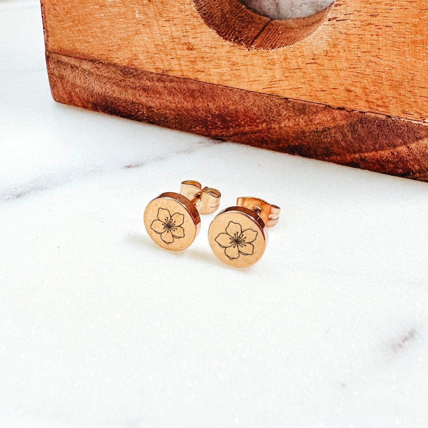 BIRTH FLOWER EARRING STUDS - Avy + Tay