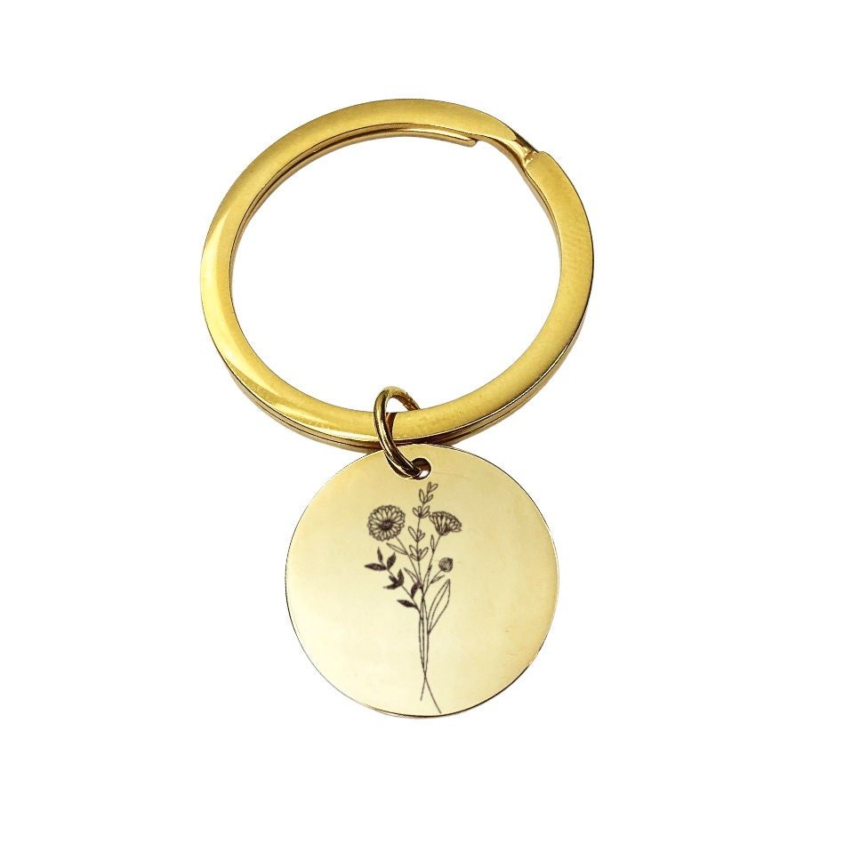 BIRTH FLOWER KEYCHAIN - Avy + Tay