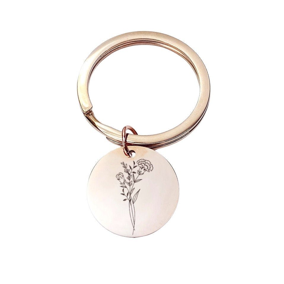 BIRTH FLOWER KEYCHAIN - Avy + Tay