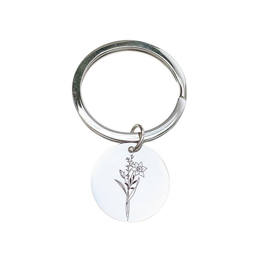 BIRTH FLOWER KEYCHAIN - Avy + Tay