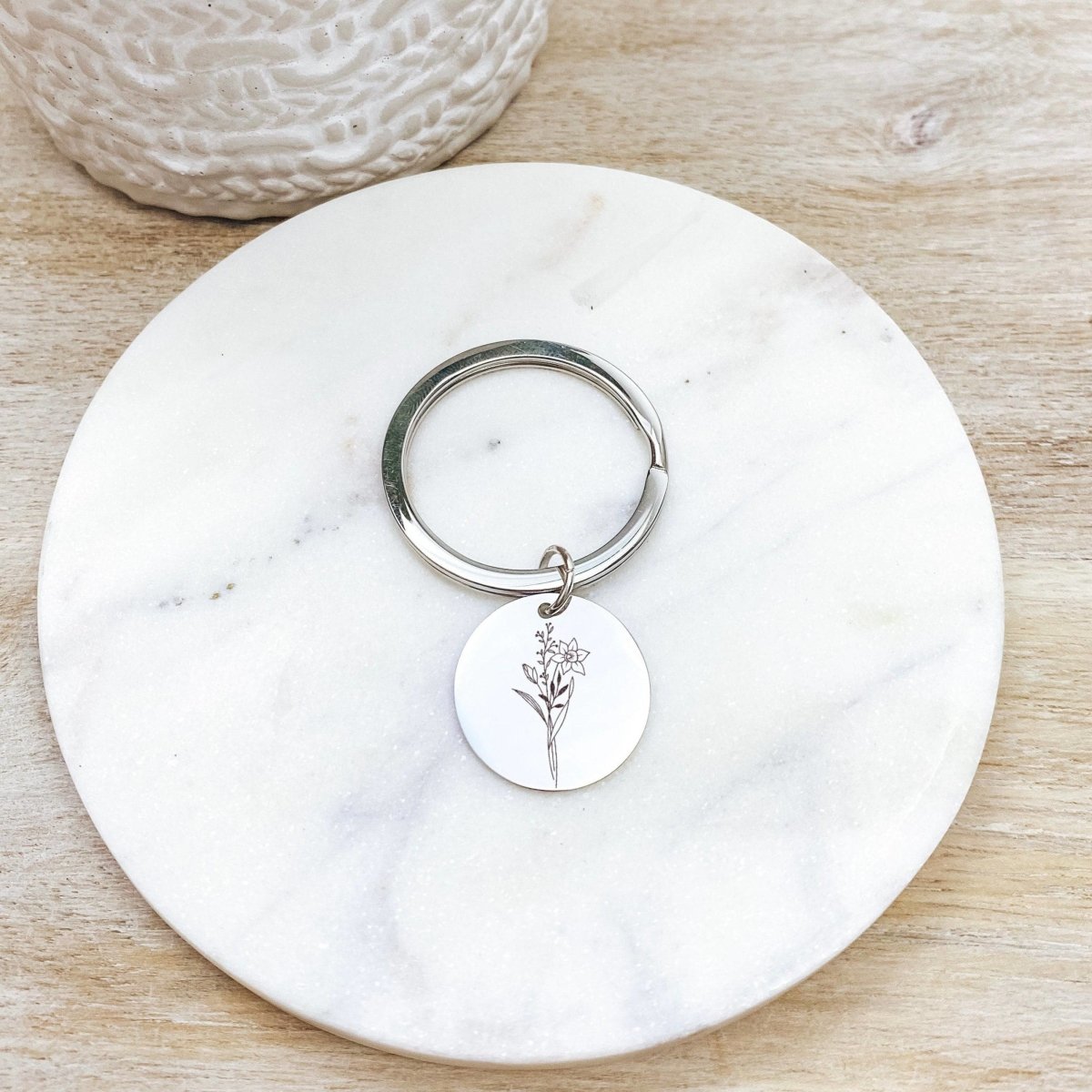 BIRTH FLOWER KEYCHAIN - Avy + Tay