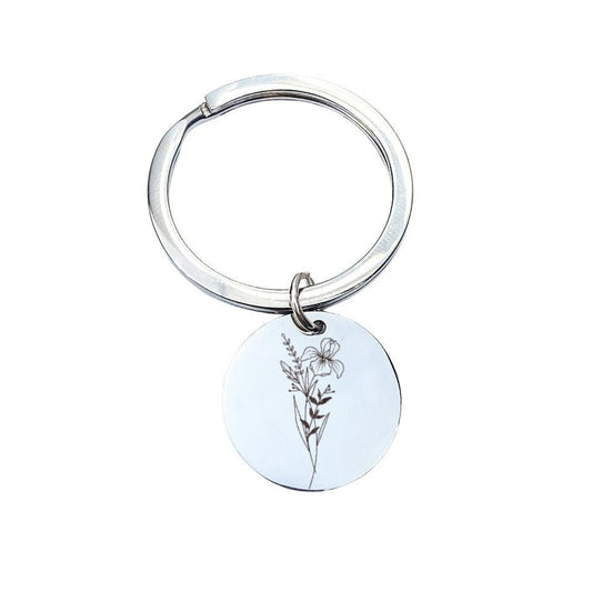 BIRTH FLOWER KEYCHAIN - Avy + Tay