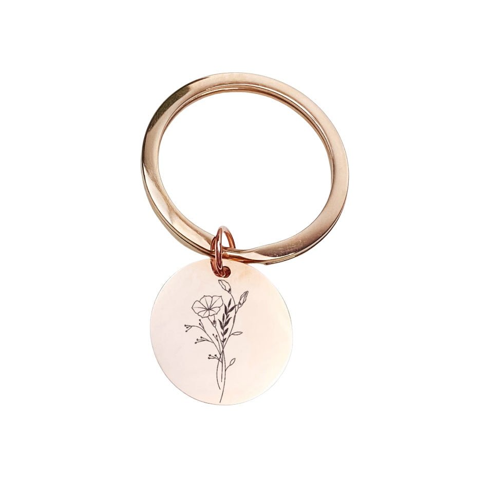 BIRTH FLOWER KEYCHAIN - Avy + Tay