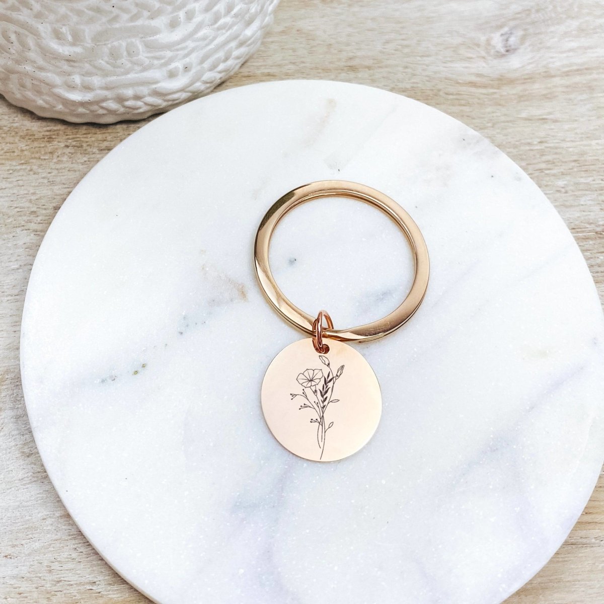 BIRTH FLOWER KEYCHAIN - Avy + Tay