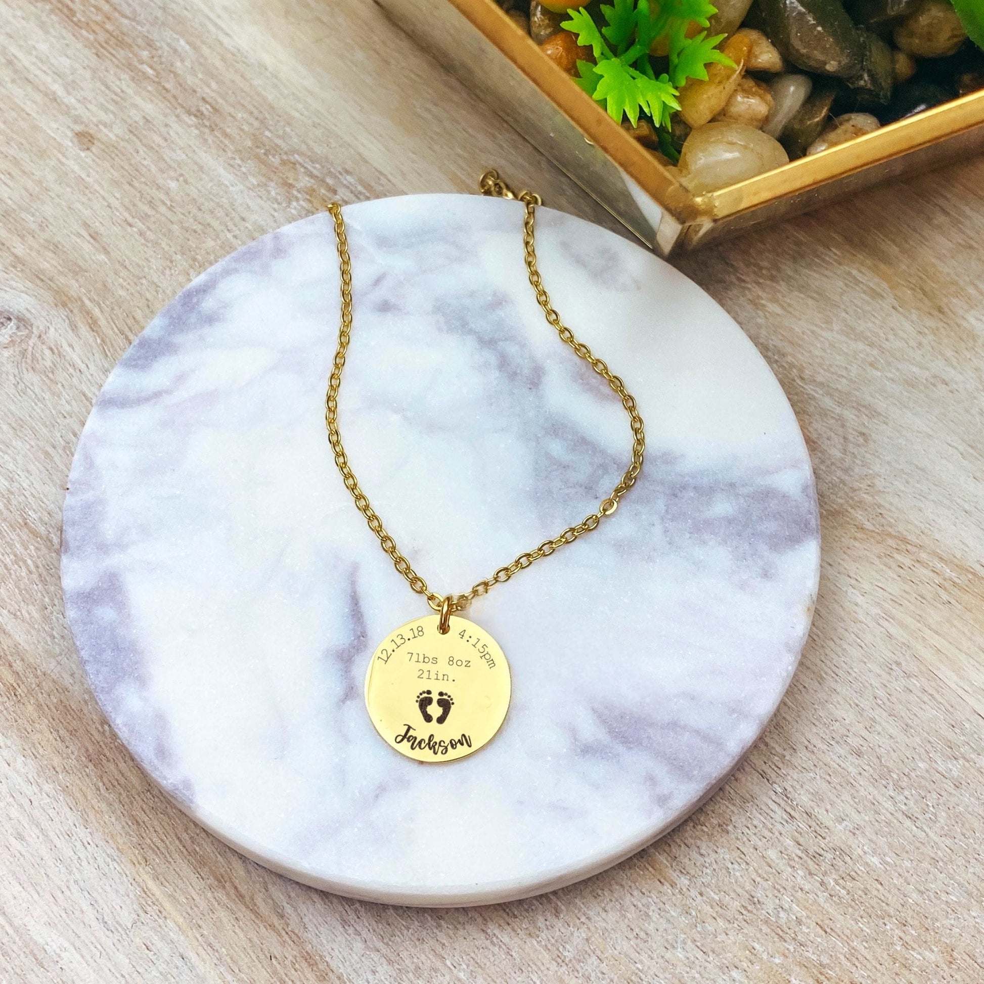 BIRTH STATS NECKLACE - Avy + Tay