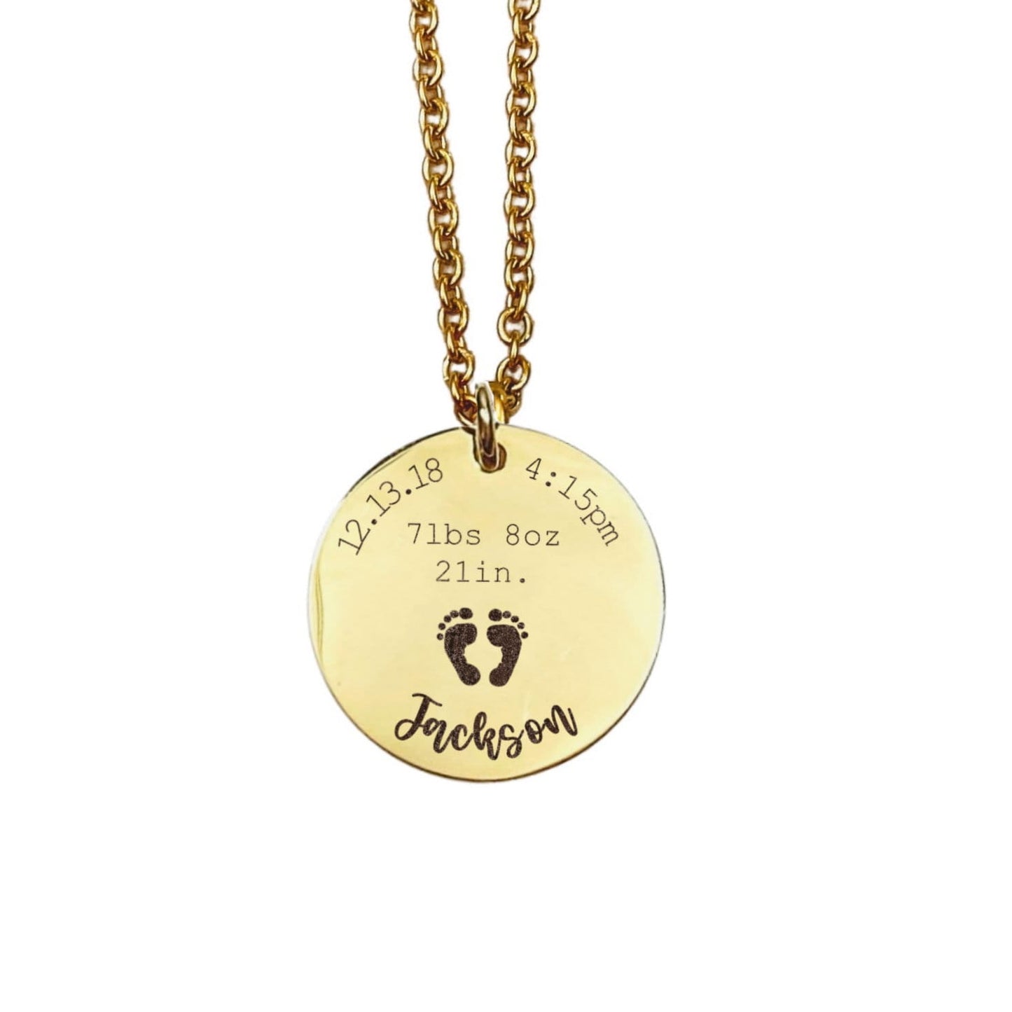 BIRTH STATS NECKLACE - Avy + Tay