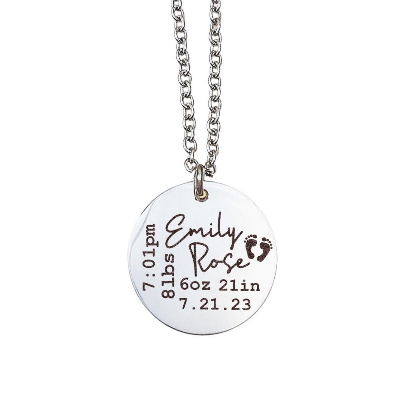 BIRTH STATS NECKLACE - Avy + Tay