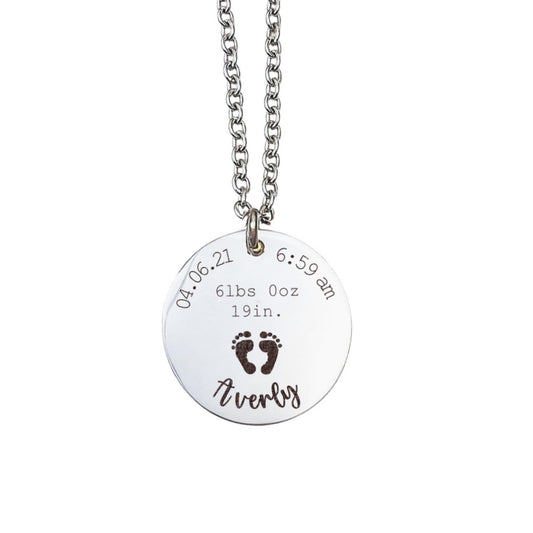 BIRTH STATS NECKLACE - Avy + Tay