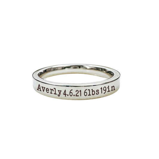 BIRTH STATS RING - Avy + Tay