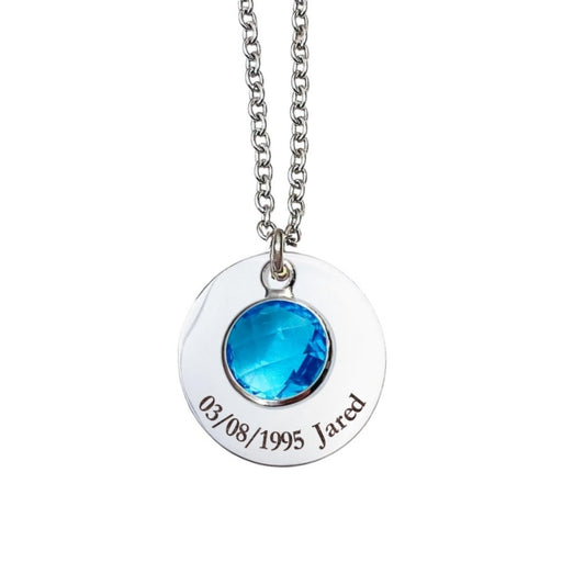 BIRTHSTONE NAME NECKLACE - Avy + Tay